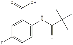 2-[(2,2-dimethylpropanoyl)amino]-5-fluorobenzoic acid Structure