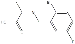 2-[(2-bromo-5-fluorobenzyl)thio]propanoic acid Structure