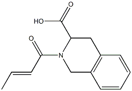 2-[(2E)-but-2-enoyl]-1,2,3,4-tetrahydroisoquinoline-3-carboxylic acid Struktur
