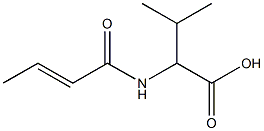 2-[(2E)-but-2-enoylamino]-3-methylbutanoic acid Struktur