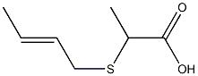 2-[(2E)-but-2-enylthio]propanoic acid Struktur