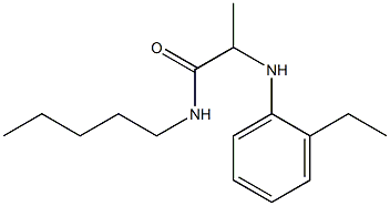 2-[(2-ethylphenyl)amino]-N-pentylpropanamide Struktur