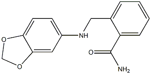 2-[(2H-1,3-benzodioxol-5-ylamino)methyl]benzamide 化学構造式