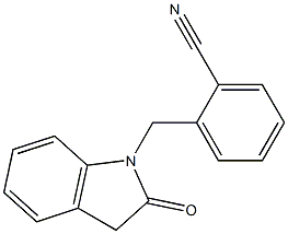 2-[(2-oxo-2,3-dihydro-1H-indol-1-yl)methyl]benzonitrile Structure
