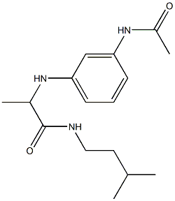 2-[(3-acetamidophenyl)amino]-N-(3-methylbutyl)propanamide Struktur