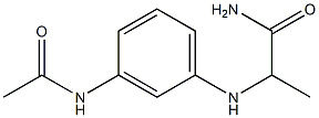 2-[(3-acetamidophenyl)amino]propanamide Struktur