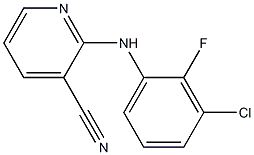 2-[(3-chloro-2-fluorophenyl)amino]pyridine-3-carbonitrile,,结构式