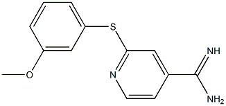 2-[(3-methoxyphenyl)sulfanyl]pyridine-4-carboximidamide