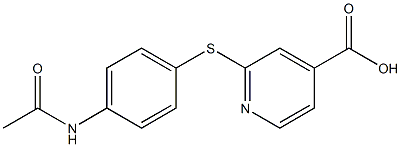 2-[(4-acetamidophenyl)sulfanyl]pyridine-4-carboxylic acid Struktur