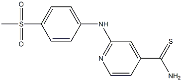 2-[(4-methanesulfonylphenyl)amino]pyridine-4-carbothioamide Struktur