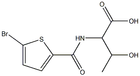 2-[(5-bromothiophen-2-yl)formamido]-3-hydroxybutanoic acid Struktur