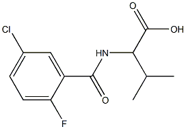 2-[(5-chloro-2-fluorophenyl)formamido]-3-methylbutanoic acid Structure