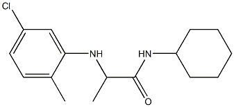 2-[(5-chloro-2-methylphenyl)amino]-N-cyclohexylpropanamide Structure