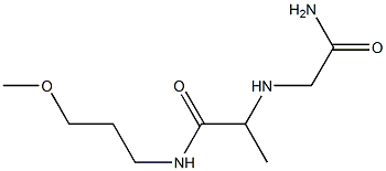 2-[(carbamoylmethyl)amino]-N-(3-methoxypropyl)propanamide Structure