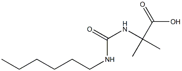 2-[(hexylcarbamoyl)amino]-2-methylpropanoic acid Structure