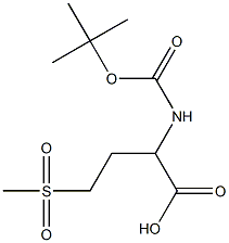 2-[(tert-butoxycarbonyl)amino]-4-(methylsulfonyl)butanoic acid Struktur