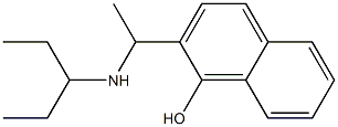 2-[1-(pentan-3-ylamino)ethyl]naphthalen-1-ol Struktur