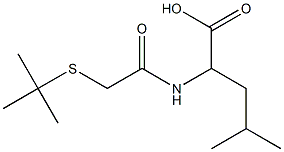 2-[2-(tert-butylsulfanyl)acetamido]-4-methylpentanoic acid 结构式