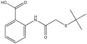 2-[2-(tert-butylsulfanyl)acetamido]benzoic acid 结构式
