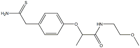2-[4-(carbamothioylmethyl)phenoxy]-N-(2-methoxyethyl)propanamide 结构式