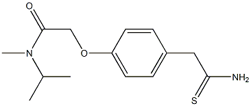 2-[4-(carbamothioylmethyl)phenoxy]-N-methyl-N-(propan-2-yl)acetamide Struktur