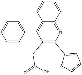 2-[4-phenyl-2-(thiophen-2-yl)quinolin-3-yl]acetic acid Structure