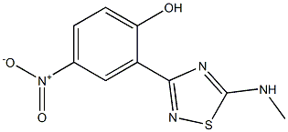 2-[5-(methylamino)-1,2,4-thiadiazol-3-yl]-4-nitrophenol Structure