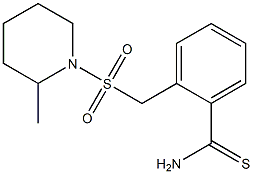 2-{[(2-methylpiperidine-1-)sulfonyl]methyl}benzene-1-carbothioamide Struktur