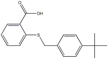 2-{[(4-tert-butylphenyl)methyl]sulfanyl}benzoic acid Struktur
