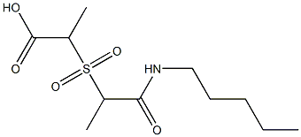 2-{[1-(pentylcarbamoyl)ethane]sulfonyl}propanoic acid