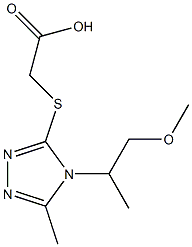 2-{[4-(1-methoxypropan-2-yl)-5-methyl-4H-1,2,4-triazol-3-yl]sulfanyl}acetic acid Structure