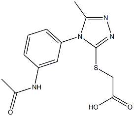 2-{[4-(3-acetamidophenyl)-5-methyl-4H-1,2,4-triazol-3-yl]sulfanyl}acetic acid Structure