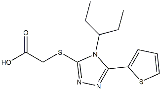 2-{[4-(pentan-3-yl)-5-(thiophen-2-yl)-4H-1,2,4-triazol-3-yl]sulfanyl}acetic acid