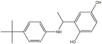 2-{1-[(4-tert-butylphenyl)amino]ethyl}benzene-1,4-diol Structure