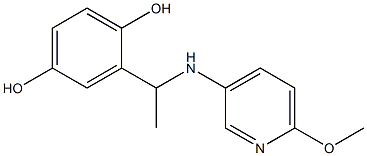 2-{1-[(6-methoxypyridin-3-yl)amino]ethyl}benzene-1,4-diol Struktur