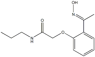 2-{2-[(1E)-N-hydroxyethanimidoyl]phenoxy}-N-propylacetamide Struktur