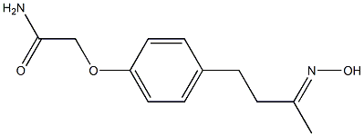 2-{4-[(3E)-3-(hydroxyimino)butyl]phenoxy}acetamide Struktur