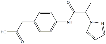2-{4-[2-(1H-pyrazol-1-yl)propanamido]phenyl}acetic acid