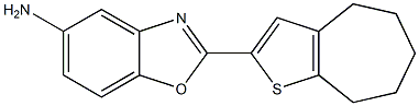 2-{4H,5H,6H,7H,8H-cyclohepta[b]thiophen-2-yl}-1,3-benzoxazol-5-amine 结构式