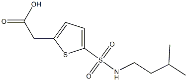 2-{5-[(3-methylbutyl)sulfamoyl]thiophen-2-yl}acetic acid,,结构式