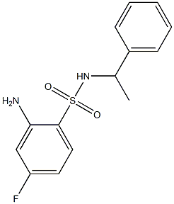 2-amino-4-fluoro-N-(1-phenylethyl)benzene-1-sulfonamide Structure