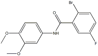 2-bromo-N-(3,4-dimethoxyphenyl)-5-fluorobenzamide Structure