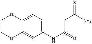 2-carbamothioyl-N-(2,3-dihydro-1,4-benzodioxin-6-yl)acetamide Struktur