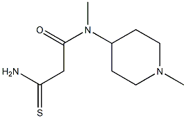2-carbamothioyl-N-methyl-N-(1-methylpiperidin-4-yl)acetamide Struktur