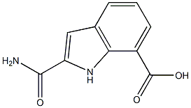 2-carbamoyl-1H-indole-7-carboxylic acid Structure