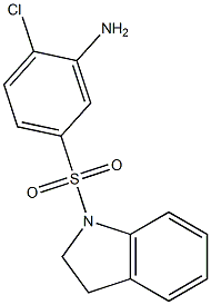 2-chloro-5-(2,3-dihydro-1H-indole-1-sulfonyl)aniline 结构式