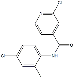 2-chloro-N-(4-chloro-2-methylphenyl)pyridine-4-carboxamide 结构式