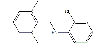 2-chloro-N-[(2,4,6-trimethylphenyl)methyl]aniline Struktur