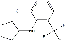 2-chloro-N-cyclopentyl-6-(trifluoromethyl)aniline 结构式