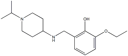 2-ethoxy-6-({[1-(propan-2-yl)piperidin-4-yl]amino}methyl)phenol Struktur